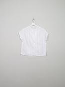 Vintage White Cotton Blouse 1950s S/M image