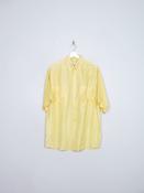 Men's Vintage Yellow Silk Shirt S/M