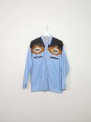 Mens Vintage Cowboy &amp; Denim 80s Shirt M image