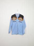 Mens Vintage Cowboy &amp; Denim 80s Shirt M image