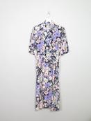 Vintage Floral Short Sleeved 80s Midi Dress S/M image