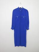 Vintage 80s Electric Blue Dress 12/14 image