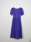Vintage Purple/Blue Laura Ashely Puff Sleeve Dress XXS/6 image