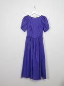 Vintage Purple/Blue Laura Ashely Puff Sleeve Dress XXS/6 image