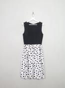 Vintage Polka Dot Sleeveless Dress S