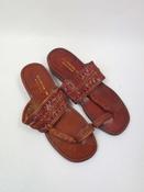 Womens Vintage Tan Leather Indian Sandals 5/38 image