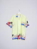 Men's Vintage 80s Yellow Hawaiian Shirt XL image