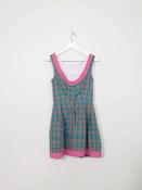 Vintage Green &amp; Pink Austrian Dress XS image