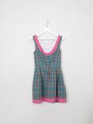 Vintage Green &amp; Pink Austrian Dress XS image