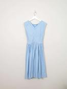 Vintage Blue Satin 1950s Dress XS/8 image