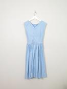 Vintage Blue Satin 1950s Dress XS/8 image