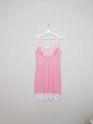 Vintage Pink Slip With White Lace M/L image