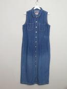 Vintage Blue Denim Long Dress 14