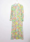 Vintage Floral Maxi Shirt Dress By Jamison XS/8 image