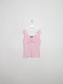 Vintage Red &amp; White Striped Corset Style Top S/M