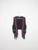 Vintage New Look Fringed Open Waistcoat One Size image