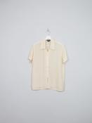 Vintage Cream Silk Monsoon Short Sleeved Blouse S image