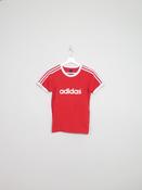 Womens Vintage 90s Red Adidas Track Top XS/S image