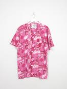Mens Vintage Pink Hawaiian Shirt M/L image