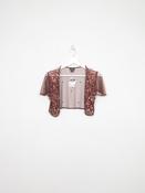 Womens Brown 90s Sequin &amp; Tulle Cape S/M