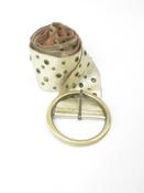 Womens Vintage 90s/2000s Wide Gold Leather Belt M/L image