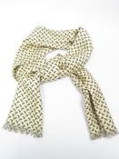 Mens Vintage Silk Paisley Printed Buttermilk Yellow Scarf image