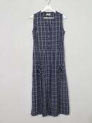 Vintage Navy &amp; White Button Down 90s Dress S