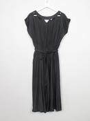 Vintage Black 70s Silk Cutout Dress S image
