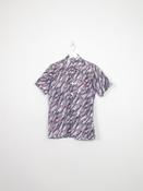 Mens Vintage Colurful Printes Short Sleeved Shirt XS/S 14.5 " image