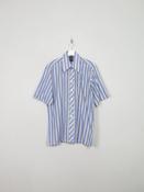 Men's Vintage Blue Striped Shirt L/XL