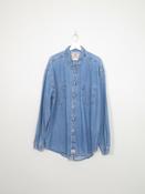 Mens Vintage Blue Denim Shirt XL image