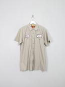 Men's Dickies Cream Work Shirt L