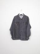 Mens Vintage Grey Denim 80s Jacket L image