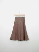 Vintage Tweed Wool Brown &amp; Cream Skirt XXS/ 25" W image