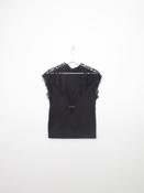Womens Vintage Black Top With Lace S/M image
