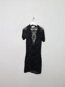 Vintage Black Crochet Dress S/M