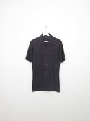 Mens Vintage Black 70s Disco Shirt M image