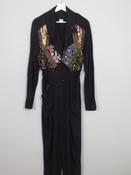 Vintage Black Embellished  80s Jumpsuit XS/S image