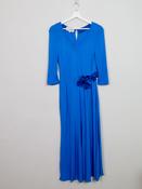 Vintage Blue Richard Lewis Crepe Long Dress S image