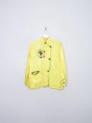 Vintage Chinese Yellow Top With Mandarin  Collar M/L