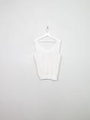 Women's Vintage Cream Crochet Top M/L