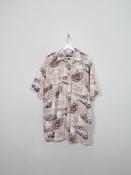 Men's Vintage Car Print Shirt XXXL