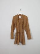 Women's Vintage Tan Suede Jacket Oui S/M