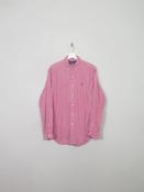 Men's Vintage Ralph Lauren Red Striped Shirt M image