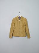 Women's Vintage yellow/Mustard Leather Zip Jacket XS image