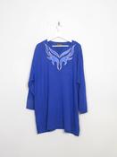 Women's Vintage Electric Blue 80s Jumper L/XL