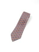 Vintage Blue &amp; Red Brocade Printed Tie