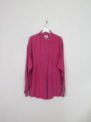 Men's Vintage Burgundy Silk Shirt XL image