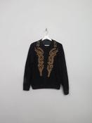 Vintage Black Beaded 1950s Cardigan S/M