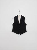 Vintage Black Wool Evening Waistcoat 36" XS/S